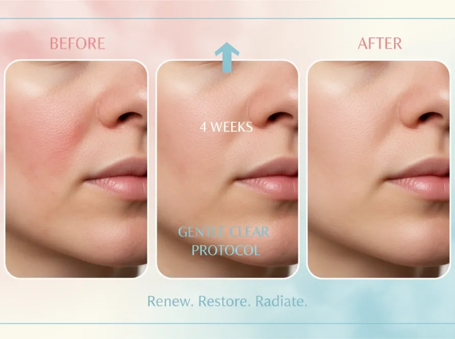 acne treatment results concept with TCA Peels