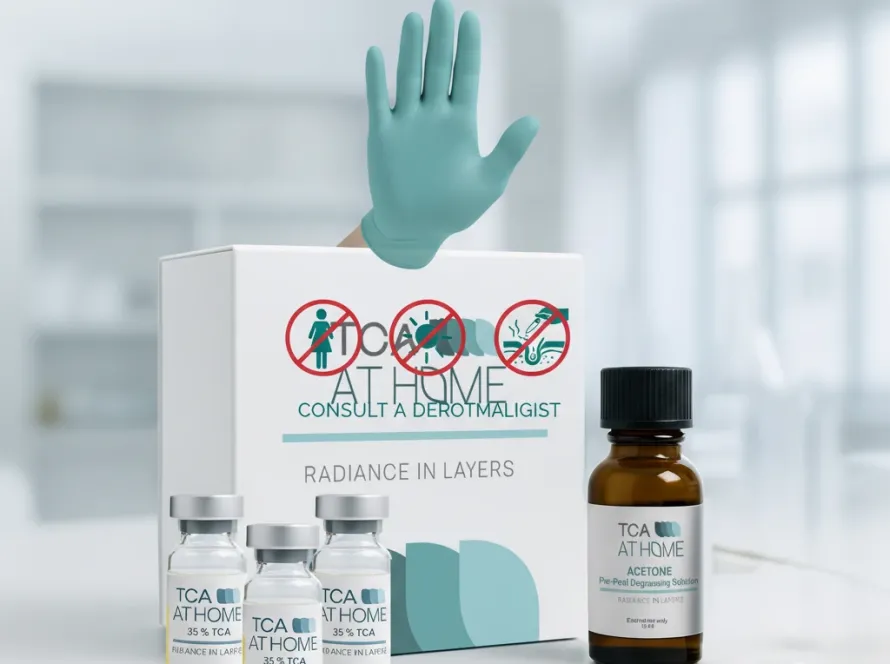 TCA peel contraindications and safety precautions for at-home chemical peel treatment