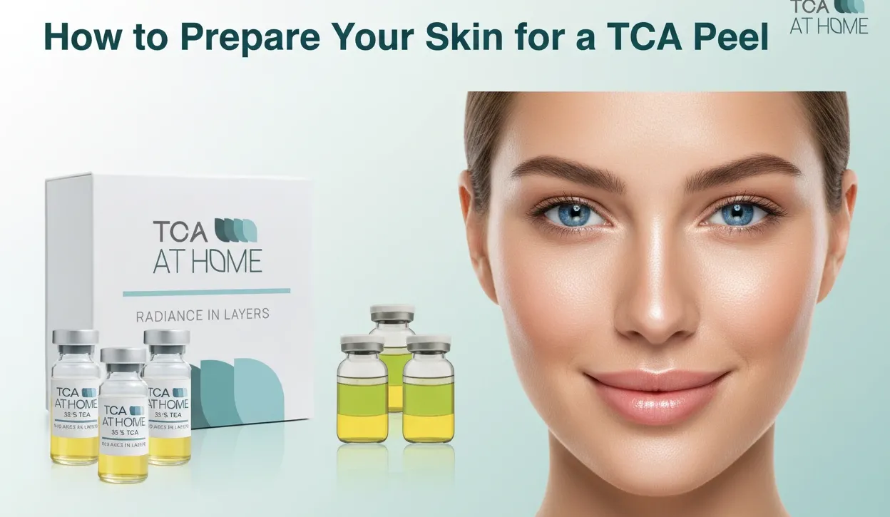 Preparing skin for TCA peel with skincare products - TCA AT HOME