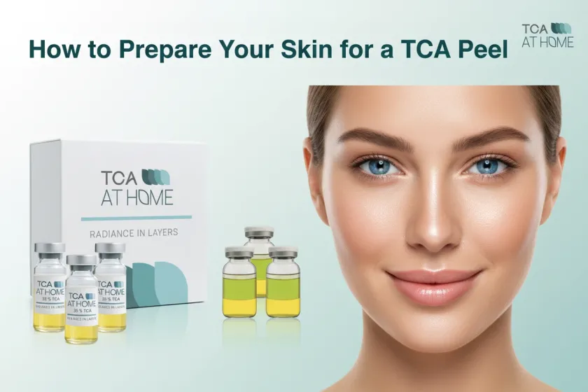 Preparing skin for TCA peel with skincare products - TCA AT HOME