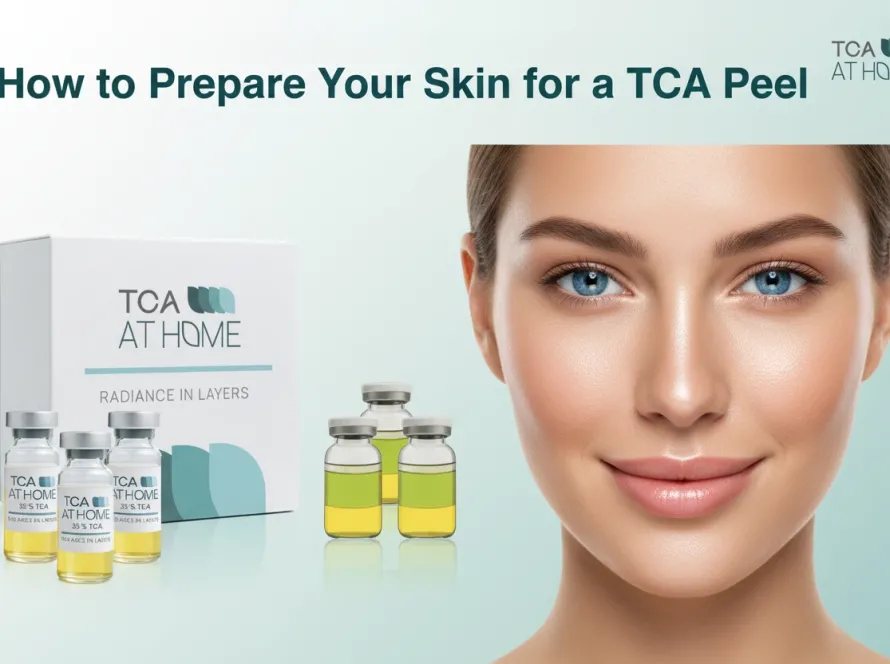 Preparing skin for TCA peel with skincare products - TCA AT HOME