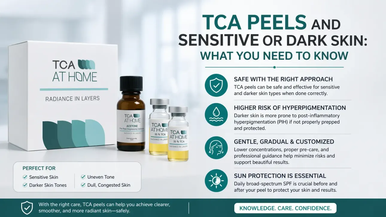TCA peels for sensitive skin treatment process